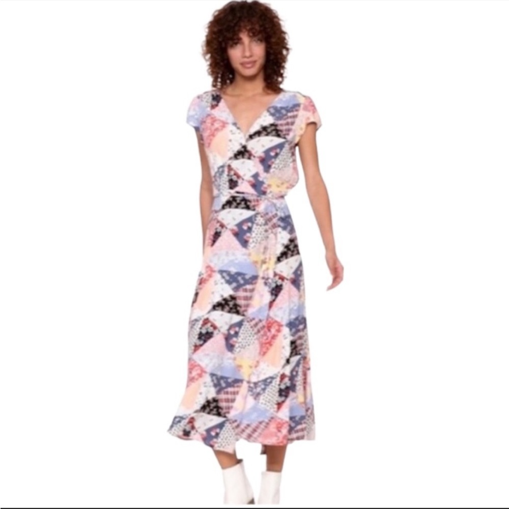 GAP Multicolor Patchwork Midi Dress